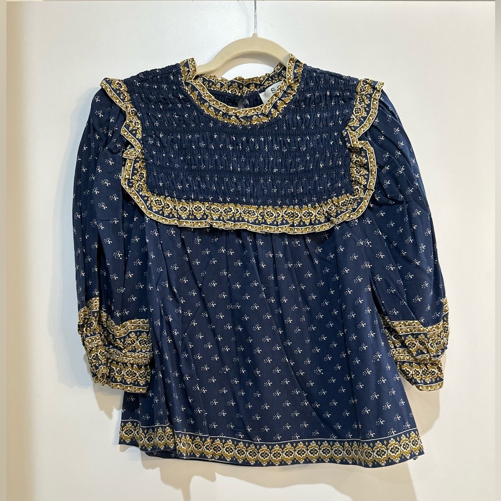 Sea New York Navy and Gold Blouse